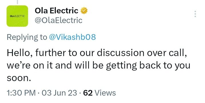 Vikashb08's tweet photo. I had a worst experience with you all before purchasing the vehicle.
OET-428593307180423-AYK220
I hv provid full payment details in DM! but no response since 3rd Jun from @OlaElectric
Plz don't buy Ola EV! in India
#Day15

#ksrsa #Karantaka #RoadSafety
#Mandya #Mysore https://t.co/arvET14tK4