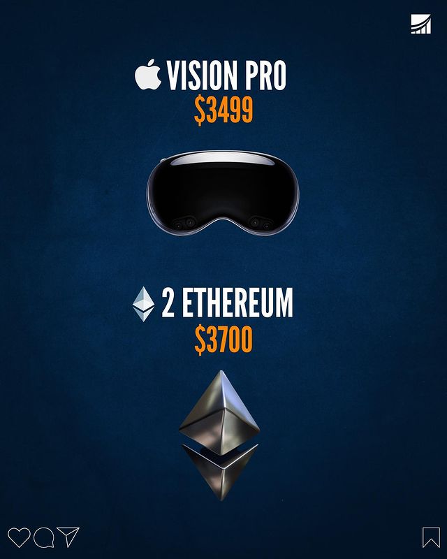 Which one would you Pick?

Tell me in the Comments Below👇
.
.
.
.
.
#apple #applevisionpro #applewatch #applemusic #applestore #virtualreality #augmentedreality #techgadgets #techlover #applefan #ethereum #eth #cryptousa #cryptocurrency #cryptolife #blueedgecrypto