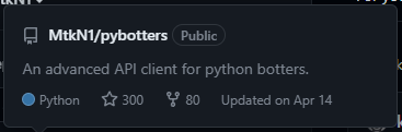 MtkN1XBt's tweet photo. 300 Star ありがとうございます 🎉 #pybotters https://t.co/YRQhcdh8yo