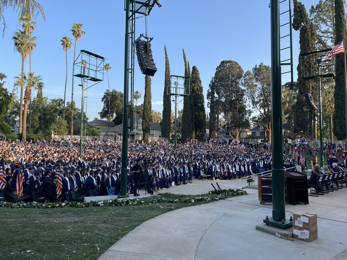 My 28th Redlands HS Commencement Ceremony! Go Terriers! #longblueline