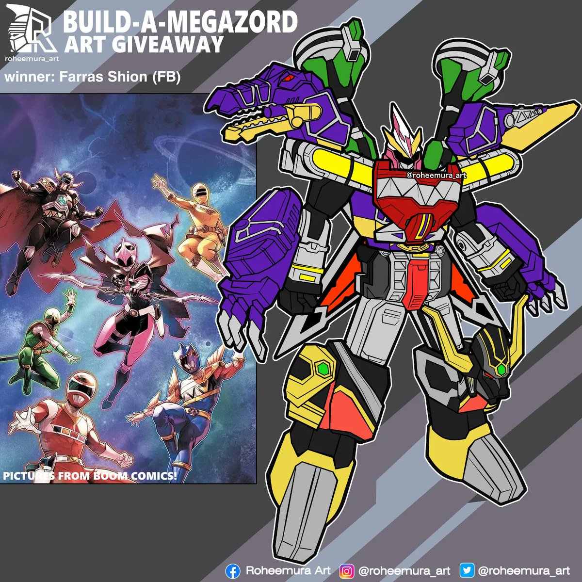 Art Giveaway revealed!!!!
Here is the result of my discussion with Farras shion (FB friend). He call it 'Gaia Megazord' !!!! 
This is not final product, but i already love the result.. 
#supersentai  #特撮
#tokusatsu #powerrangers #mmpr #megazord #solarranger #solarrangers