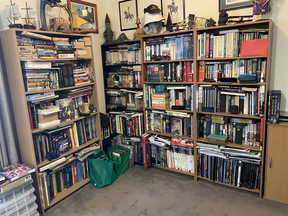 This is my fortress of solitude, my vault of inspiration. Show us your libraries folks!! #booksarelife #ttrpg 😁