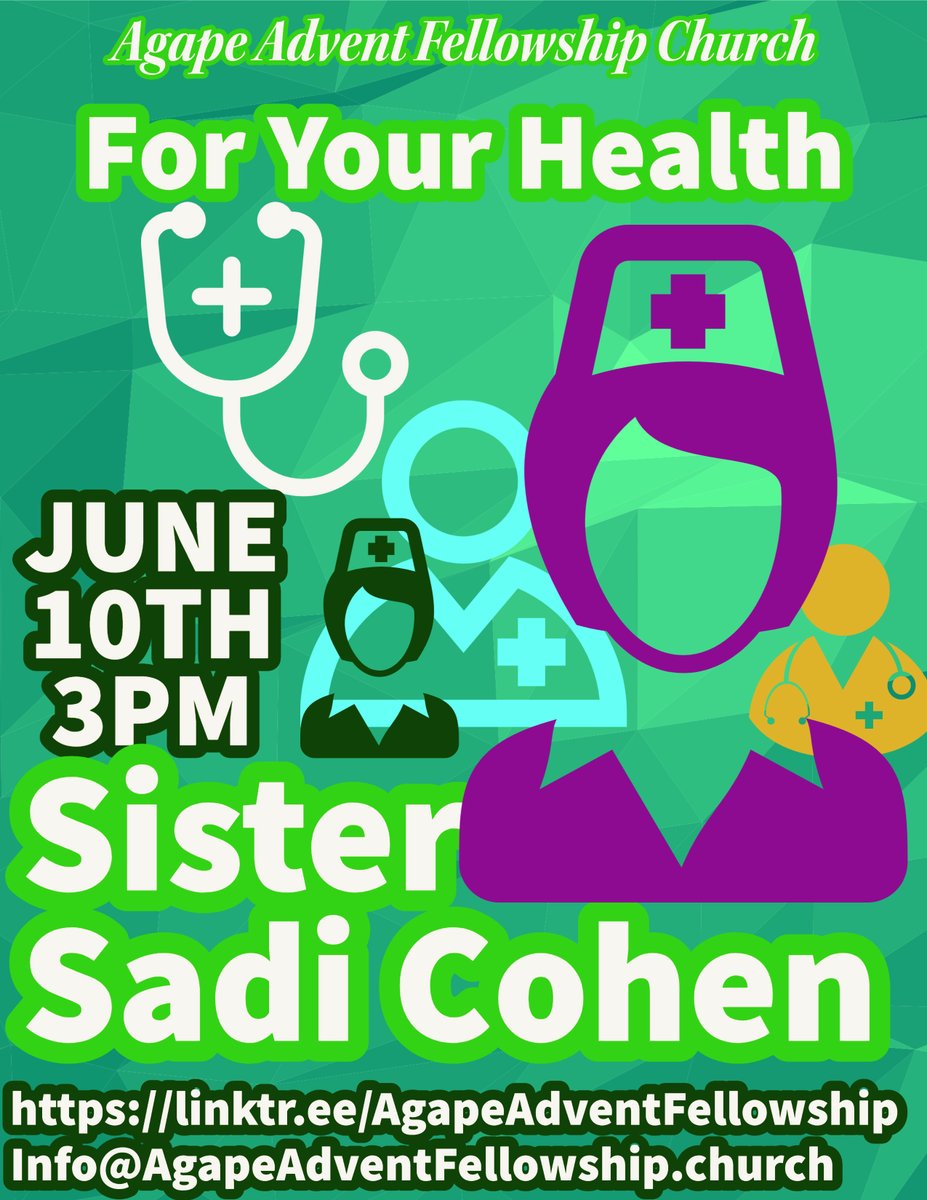 AgapeAdvFChurch's tweet image. youtube.com/watch?v=eiTmwh…
Online Church Service Saturdays @3PM
zoom.us/j/89775043722
Passcode: 031644
linktr.ee/AgapeAdventFel…
Givelify
giv.li/kaendz
agapeadventfellowship.church
CashApp
$AgapeAdventFC

#ordained,#2023,#Love,#agape,#church,#God,#trinity,#savior