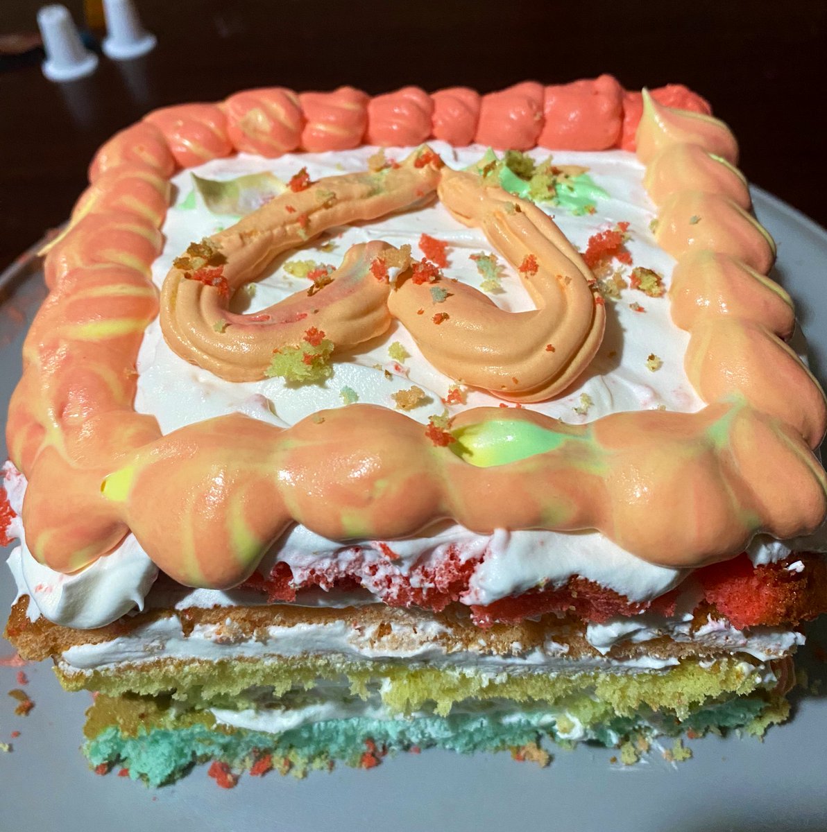 babyapples1117's tweet photo. My little one made a pride cake π₯Ήπ#pridecake #Autism https://t.co/wueqniJD3x