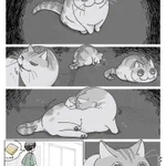 ハンカチを取ろうとして部屋の戸を開けたら･･･!可愛すぎる「猫漫画」が話題に!