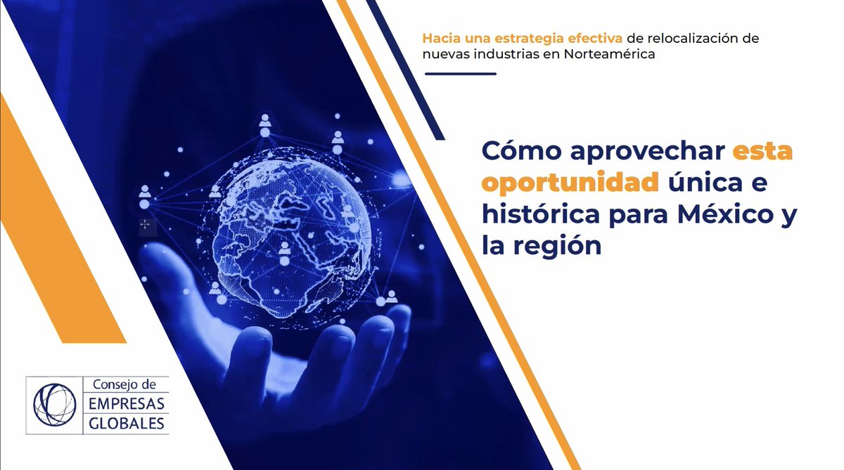 Se contó también con la presencia de Alberto de la Fuente, presidente del @CEEG_Oficial, el cual nos hizo una presentación del estudio “#Nearshoring. La visión de las Empresas Globales”, y cómo aprovechar esta oportunidad única e histórica para México y la región.