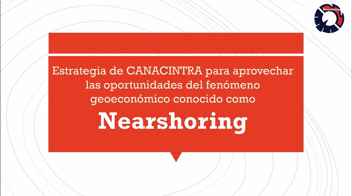 Igualmente contamos con la participación de <a href="/guerrajaime/">Jaime Guerra Perez</a>, Vicepresidente de #Nearshoring y Desarrollo competitivo de #Canacintra, el cual nos comento la estrategia de Canacintra para aprovechar las oportunidades del fenómeno geoeconómico nearshoring.