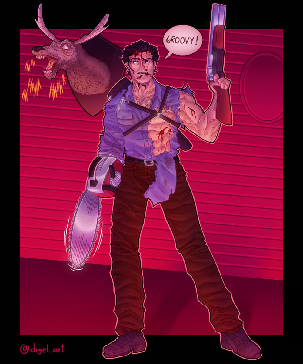 I added a cool highlight! 🩸 

#Evildead  #AshWilliams #AshleyWilliams #AshvsTheEvilDead #BruceCampbell #SamRaimi #EvilDeadRise  #Horror #ArtistOnTwitter #Fanart