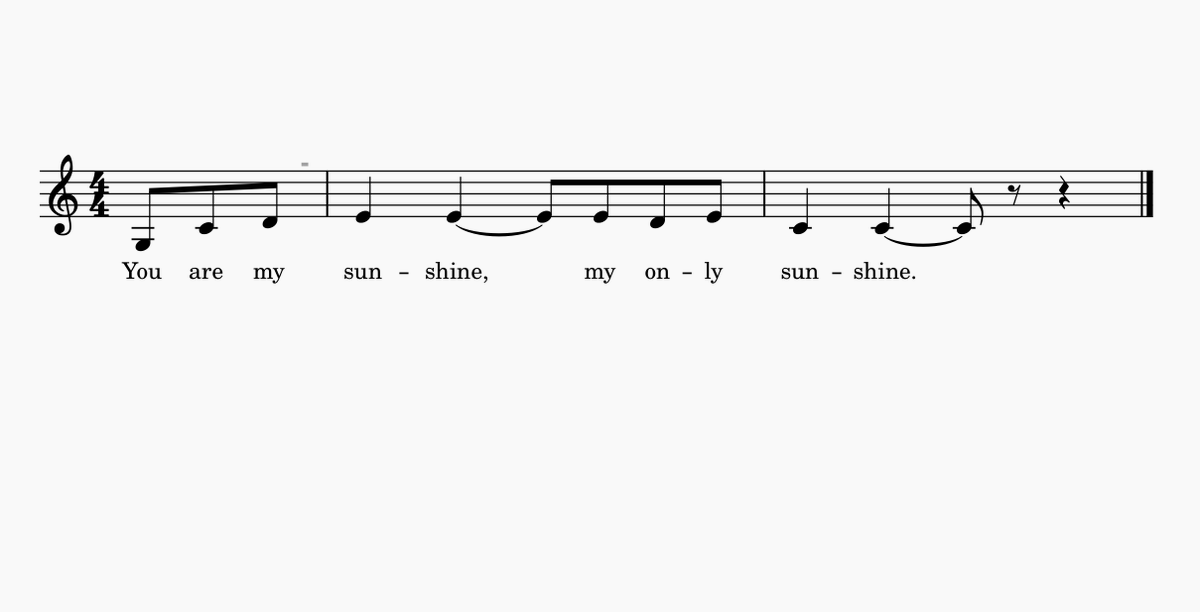 Komaniecki_R's tweet photo. Which of these is the melody *you* remember for "You Are My Sunshine?" https://t.co/iWDmpGHGmh