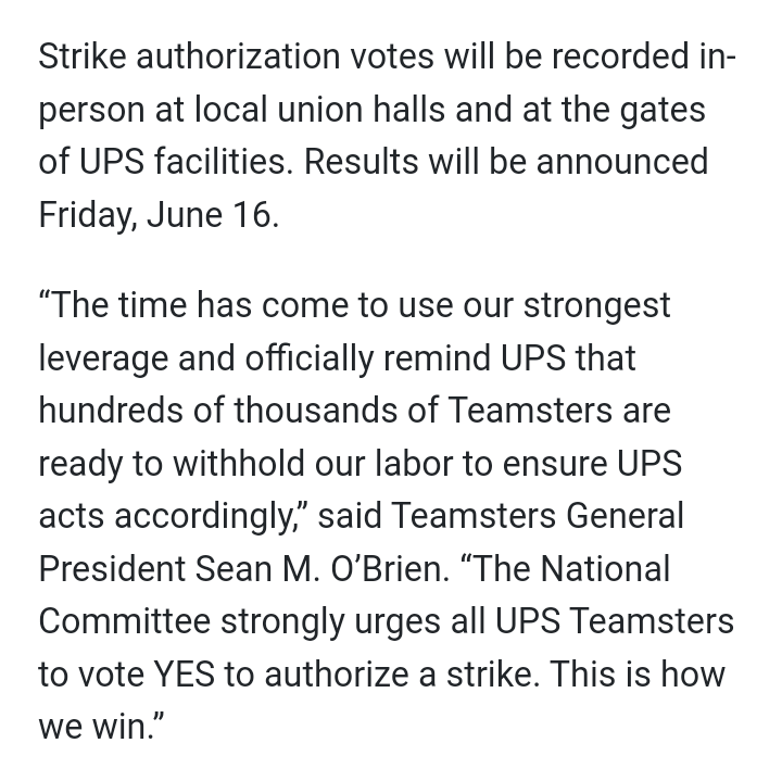 BrJoeBalkis's tweet photo. 6/5/23 #upsNegotiationsUpdate
#2023TeamstersupsContractCampaign
#TeamstersMembers should vote unanimously to authorize a #strike
It doesnt mean we will strike, but the hope is it will pressure not only #upsManagement but #TeamstersOfficers also to #negotiate a better #upsContract https://t.co/Q6F4PXrn1u