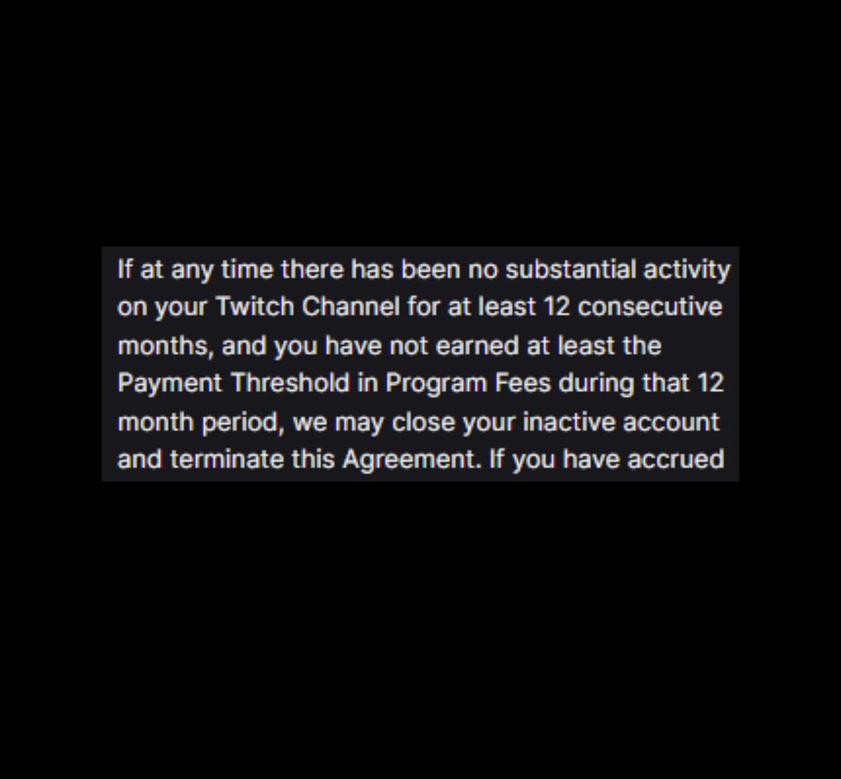 Hold up, <a href="/Twitch/">Twitch</a> does this mean that as a Partner, if I quit streaming permanently, the hard work of my community and I of earning that purple checkmark is just going to be taken away? Please tell me I’m misinterpreting this 😦