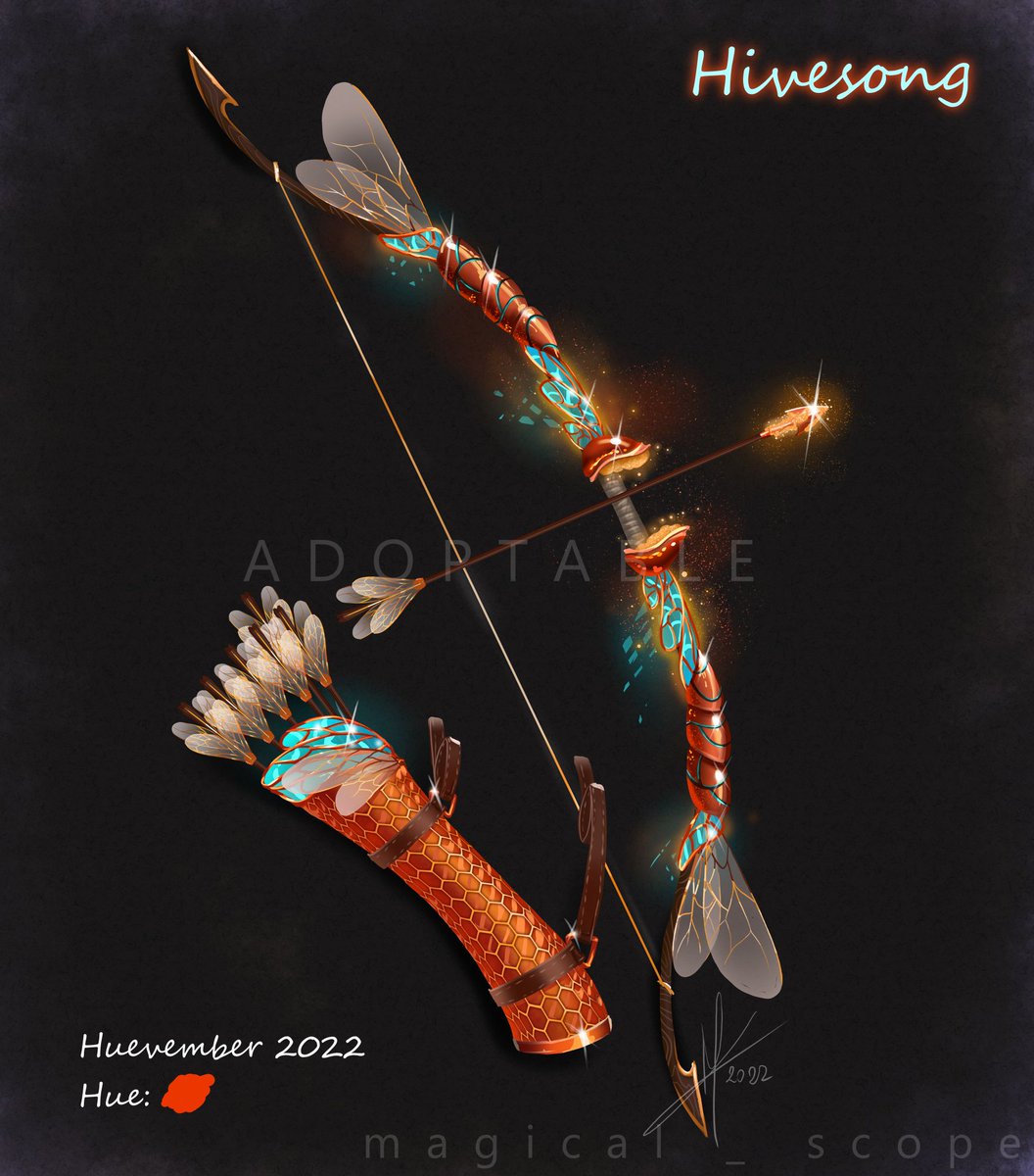 magical_scope's tweet image. Bow with the power of the hive behind it.