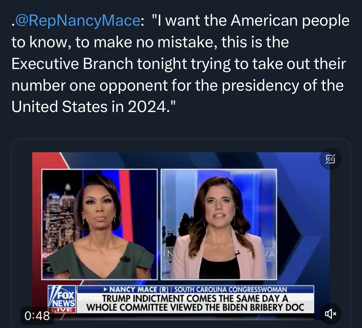 Mace is full MAGA. No more pretending to be normal. She’s Stefanik’s understudy now. Get her fitted for a red hat.