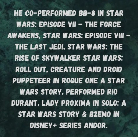 MrSamuelAllen's tweet image. Happy 50th Birthday to #DaveChapman, he worked on many #StarWars projects. May he have a good one.