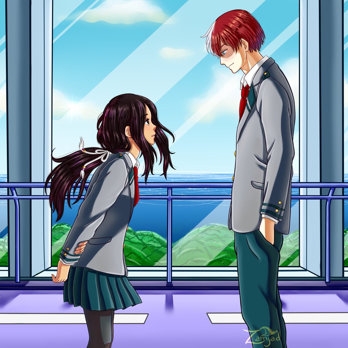 Zamjad8's tweet photo. Todoroki Shouto and an OC

#BNHAfanart #MyHeroAcademia  #myheroacademiafanart #todorokishouto #oc #digitalart #digitalartwork #digitalillustration #digitalfanart #digitalcolor https://t.co/sbmOuWTbzx