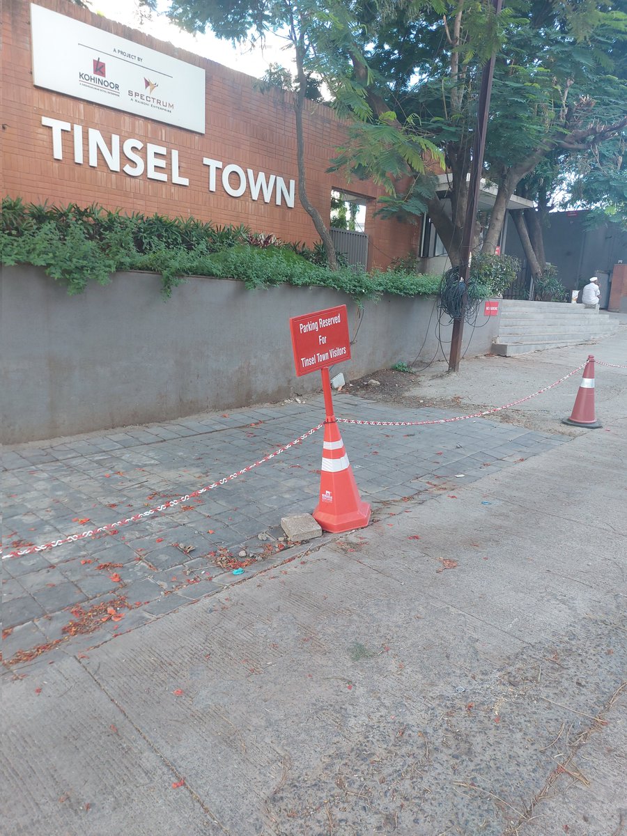 Tinsel town society in Hinjewadi phase 3 is occupying public road for private parking please take action against the society of illegal encroachment <a href="/HIRWA_Hinjawadi/">HIRWA Hinjawadi Pune</a> <a href="/CPPuneCity/">CP Pune City Police</a> <a href="/PuneCityPolice/">पुणे शहर पोलीस</a> <a href="/puneruralpolice/">पुणे ग्रामीण पोलीस - Pune Rural Police</a> <a href="/PuneTimesOnline/">Pune Times</a> <a href="/ThePuneMirror/">Pune Mirror</a>