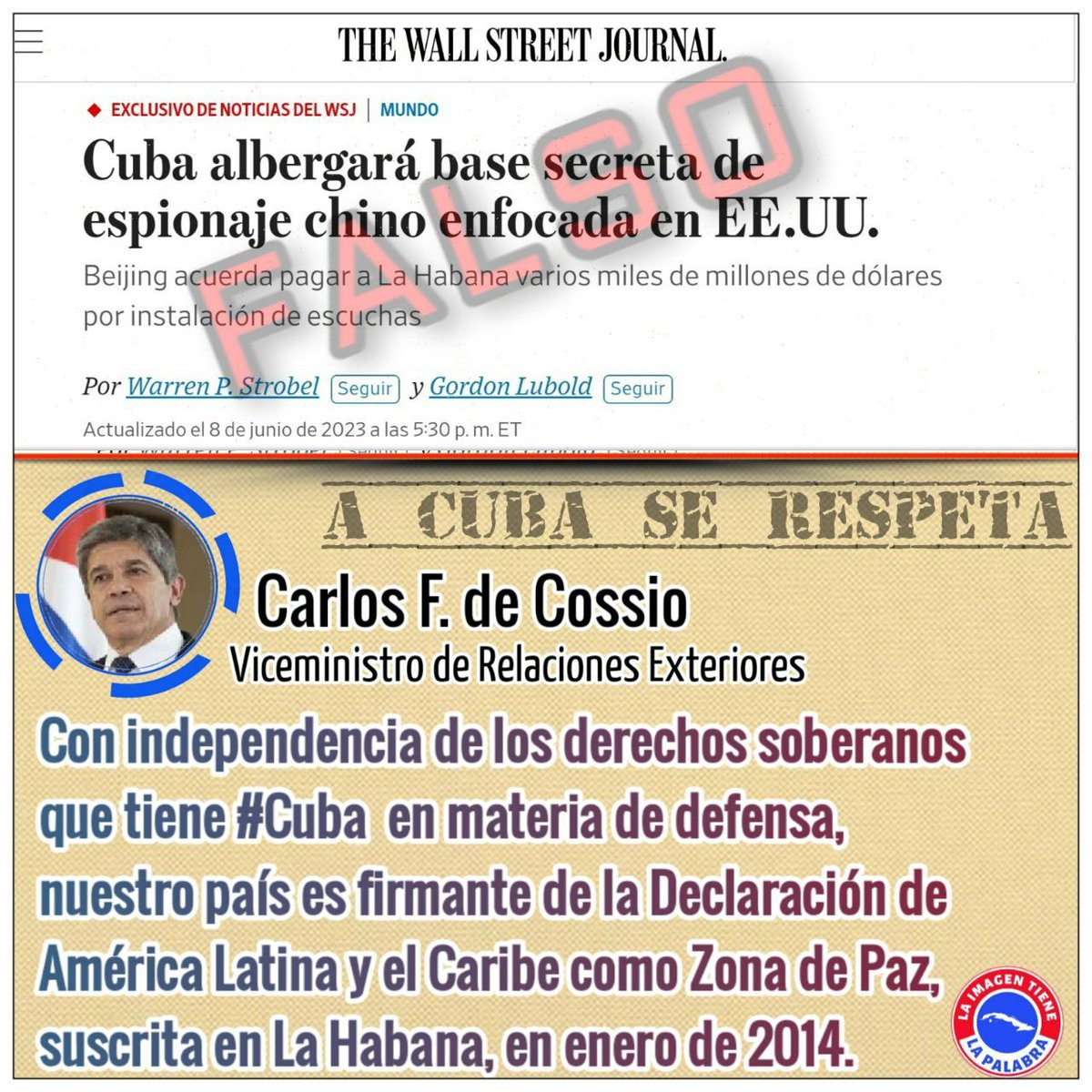 "La hostilidad de EEUU contra Cuba 🇨🇺 y las medidas extremas y crueles que provocan daño humanitario y castigan al pueblo cubano no pueden justificarse de manera alguna".

📌Declaración de <a href="/CarlosFdeCossio/">Carlos F. de Cossio</a>, viceministro <a href="/CubaMINREX/">Cancillería de Cuba</a>.

#MejorSinBloqueo 

🔗 cubavsbloqueo.cu/es/node/1293