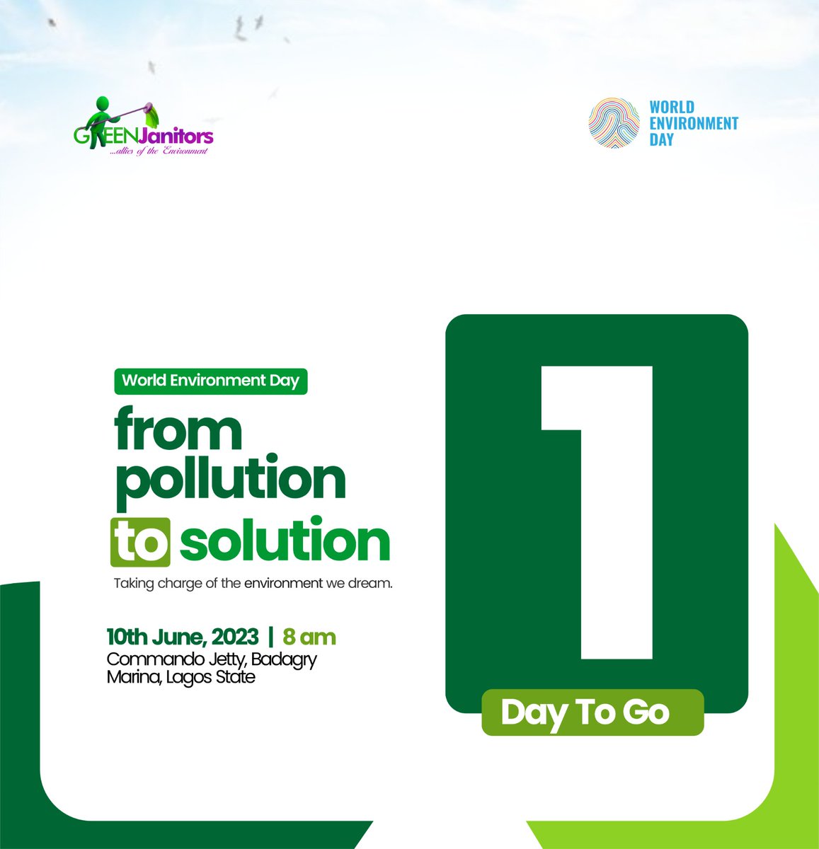 Tiny bits of plastic, called microplastics, have been found in things like the food we eat and soil in the ground and even in the air we breathe.Join us tomorrow at Commando Jetty, Badagry Marina, Lagos by 8am as we take action to beat plastic pollution.
#WorldEnvironmentDay2023