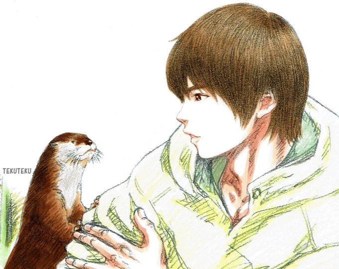#コツメカワウソ #illustration #オリジナルイラスト 