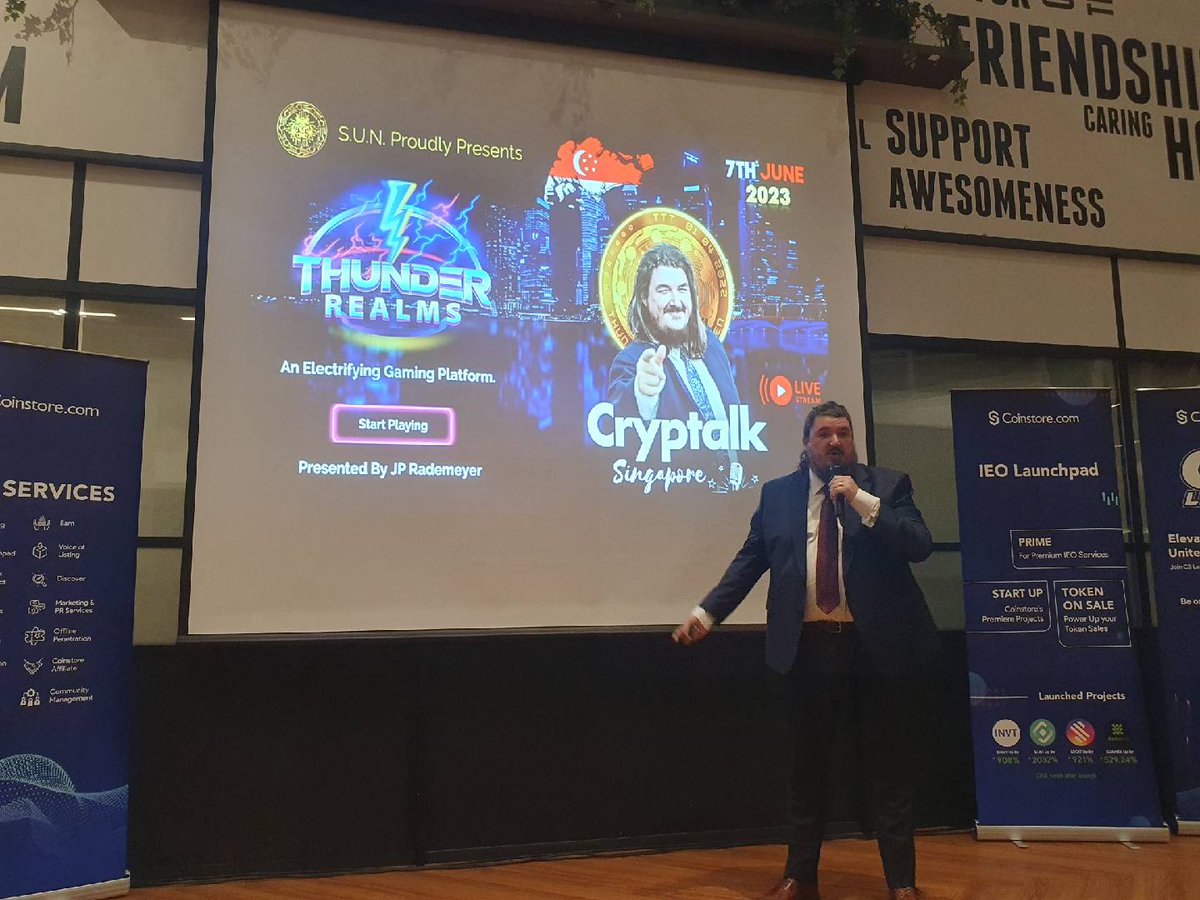ttt_community's tweet photo. 🎙️ Thrilled to have Jean-Pierre Rademeyer, CEO &amp; Founder of @ttt_community, and CoinStore's Cryptalk event title sponsor, Cryptalk Singapore enthralls the audience with an engaging talk!🔥❤️ https://t.co/T7Ejl6ALG3
