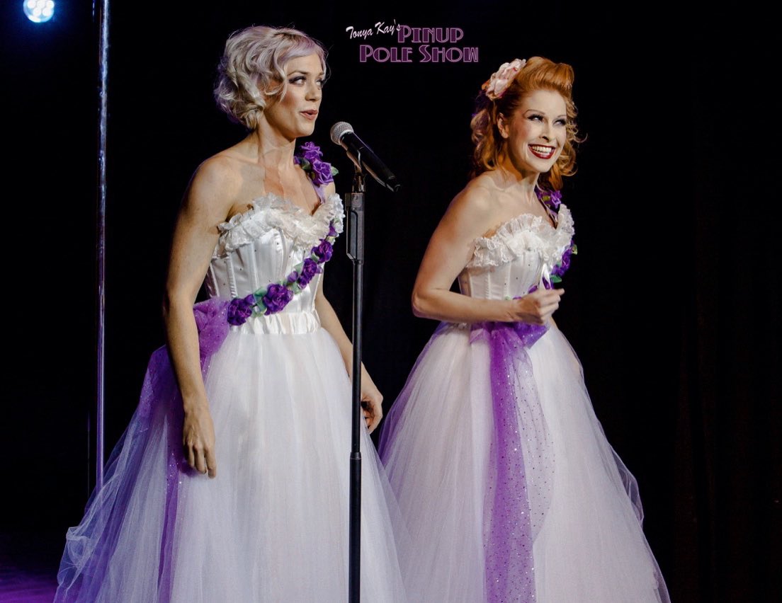 tonyakay's tweet photo. @97thStep @12DAYSOFMOVIES Haha!  Yass!  Two #LucilleBall tributes in @PinupPoleShow 💜 https://t.co/lX8UPHG5u3