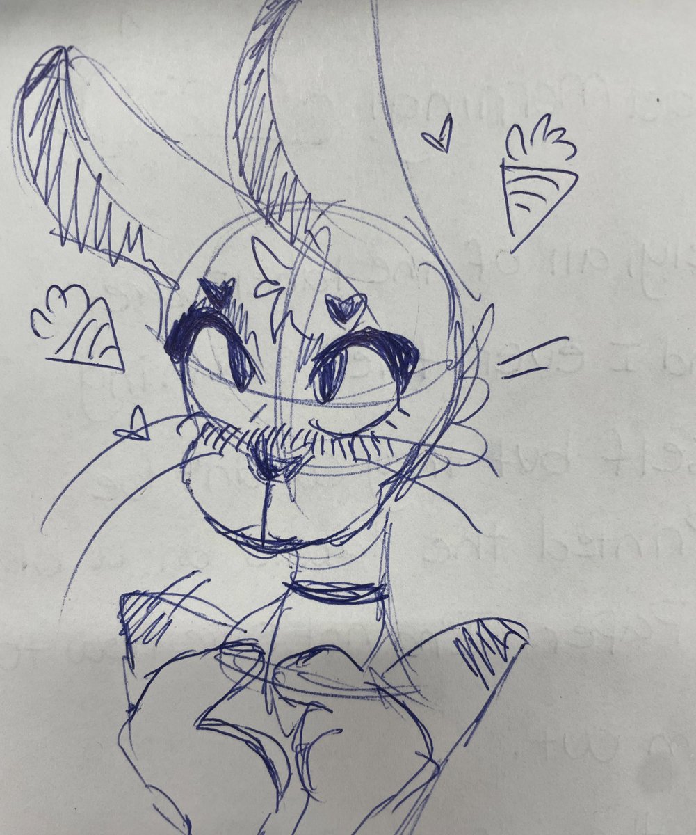 Rabbit doodle on my Night Shift