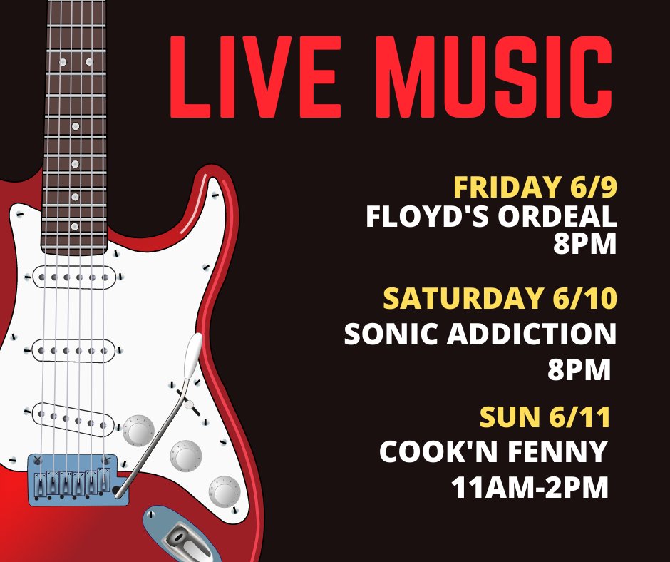 Let's rock Gilroy! Live music all weekend long with the best bands in the South Bay! #visitgilroy #gilroy #livemusic #liveband #floydsordeal #sonicaddiction #cooknfenny #rockandroll
