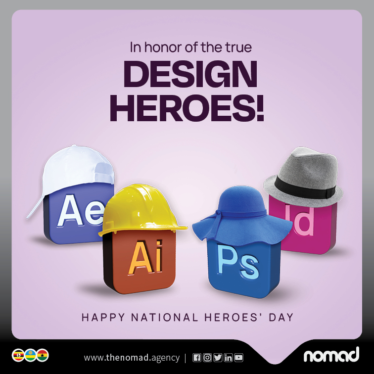 Today, we raise our digital banners high to honor the true champions of creativity & innovation. Thank you for your impeccable taste, and daring ideas. Happy Heroes Day.#NomadAdvertising #HeroesDay