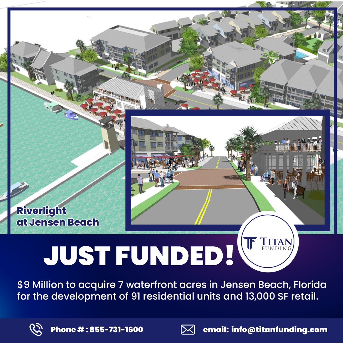 TitanFunding1's tweet photo. Just Funded! Riverlight at Jensen Beach.
Learn more at https://t.co/MDSQIfB3Oq #RealEstateInvesting #PrivateNotes #InvestmentOpportunities #RealEstateNotes #RealEstateInvestor #InvestmentReturns #InvestingInRealEstate #PassiveIncome #RealEstateWealth #WealthBuilding https://t.co/Xh9QZCSQh2