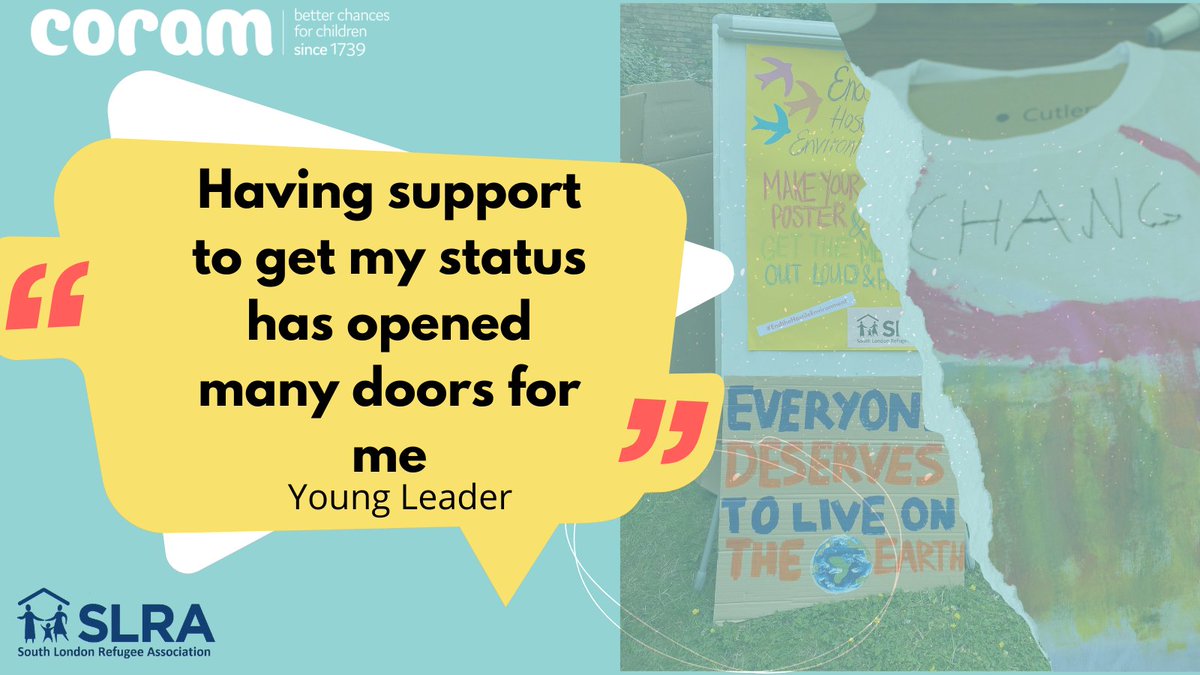 SLRAcharity's tweet photo. Listen to the voices of our #YoungLeaders about what needs to change so that children in care are able to lead full lives!
It's vital that #LocalAuthorities support young people with their immigration issues and sign the pledge 
Watch &amp; Share 🔎 👉 https://t.co/dQlATDnf12💪 https://t.co/UUxoJrKn1R