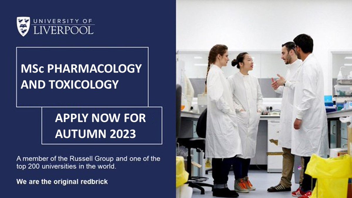 Inst of Systems, Molecular & Integrative Biology (@livuniismib) on Twitter photo Join #TeamLivUni and gain an MSc in Pharmacology and Toxicology. Apply now for September 2023!🔬🧬🧪🎓
Learn more: liverpool.ac.uk/systems-molecu…
#Therapeutics
#DrugSafety
#Nanomedicine
#DrugDevelopment
#Masters
<a href="/LippyLiptrott/">Neill Liptrott</a> Join #TeamLivUni and gain an MSc in Pharmacology and Toxicology. Apply now for September 2023!🔬🧬🧪🎓
Learn more: liverpool.ac.uk/systems-molecu…
#Therapeutics
#DrugSafety
#Nanomedicine
#DrugDevelopment
#Masters
<a href="/LippyLiptrott/">Neill Liptrott</a>