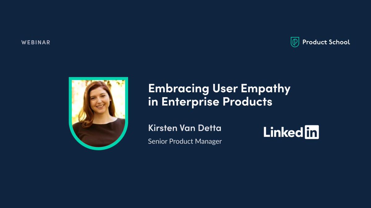 ProductEvents's tweet photo. 💡 Unlock the power of user empathy in enterprise products! Join us for a game-changing webinar: Embracing User Empathy in Enterprise Products.

@LinkedIn Sr PM, Kirsten Van Detta, will share invaluable insights on building products for enterprise users!

https://t.co/XYK8Z9xL88 https://t.co/I1OnX71RDa
