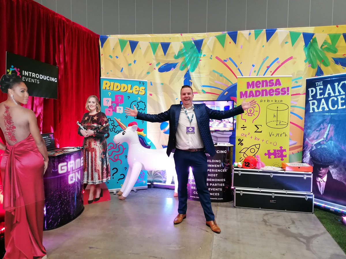 intro_events's tweet photo. When we said you wouldn't miss the stand.... 🤣
Want the headache taking out of event planning? 
Want to save time, effort and money delivering your events? 
Want to include impactful events in your marketing strategy?
Come see us at #LCRE2023 @shoutexpo TODAY 🥳 https://t.co/BNPU6tYk7F