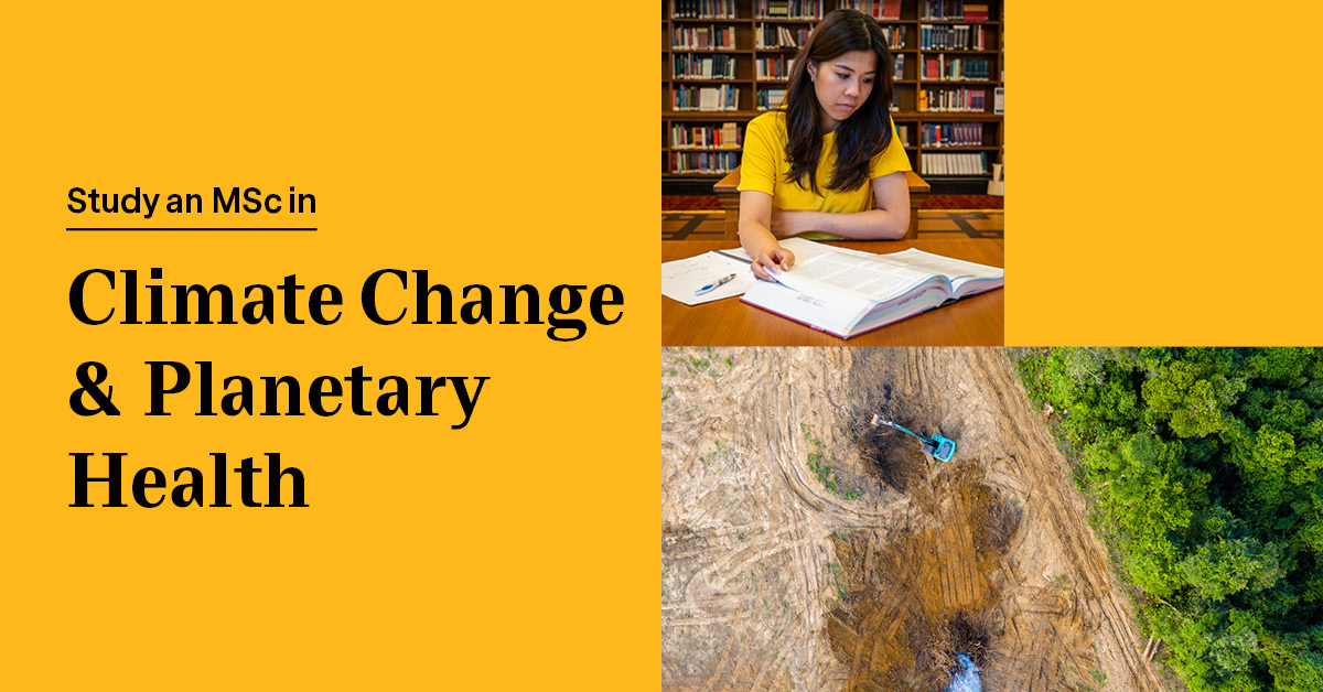 Centre on Climate Change & Planetary Health, LSHTM (@lshtm_planet) on Twitter photo Introducing our new:
🌍MSc in #ClimateChange & #PlanetaryHealth🌍starting this September <a href="/LSHTM/">London School of Hygiene & Tropical Medicine</a>
This course explores the complex systems that link global environmental change & human health
📝Apply now👉bit.ly/3OCfkmw
Or find out more📺youtu.be/4uQ-s0pJH8A Introducing our new:
🌍MSc in #ClimateChange & #PlanetaryHealth🌍starting this September <a href="/LSHTM/">London School of Hygiene & Tropical Medicine</a>
This course explores the complex systems that link global environmental change & human health
📝Apply now👉bit.ly/3OCfkmw
Or find out more📺youtu.be/4uQ-s0pJH8A
