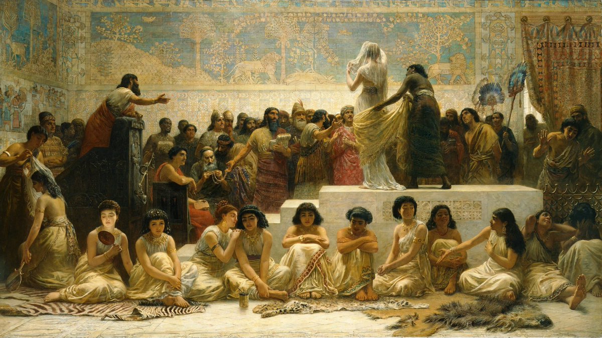 Exploring Eliot (@exploringeliot) on Twitter photo The latest #FindingMiddlemarch chapter includes Edwin Long's The Babylonian Marriage Market <a href="/RHUL_Gallery/">Royal Holloway Art & Culture</a>. By spotlighting an ancient scene that presents women as commodities rather than as individuals, Long holds up a mirror 🪞to Victorian society... exploringeliot.org/FM/7 The latest #FindingMiddlemarch chapter includes Edwin Long's The Babylonian Marriage Market <a href="/RHUL_Gallery/">Royal Holloway Art & Culture</a>. By spotlighting an ancient scene that presents women as commodities rather than as individuals, Long holds up a mirror 🪞to Victorian society... exploringeliot.org/FM/7