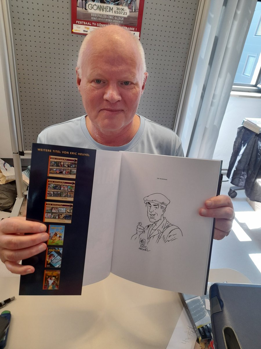 Sketch von Eric #Heuvel beim #CFM23 #comicfestivalmünchen