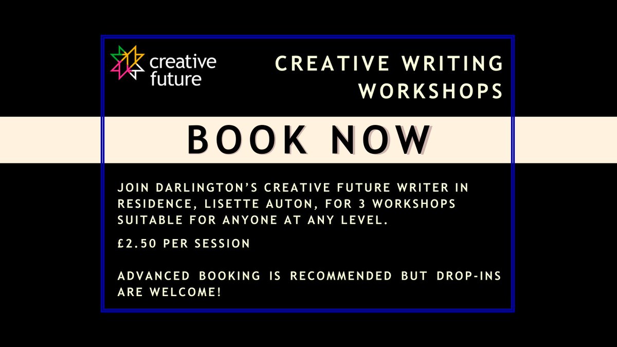 Bishop Line Community Rail Partnership (@bishopline) on Twitter photo Want to try your hand at #CreativeWriting? Join <a href="/CreativeF_uture/">Creative Future</a>'s #Darlington Writer in Residence, <a href="/lisette_auton/">Lisette Auton</a>, for 3 #WritingWorkshops suitable for anyone at any level. Each session is self-contained & runs twice; come to as many as you like! Book via creativefuture.org.uk/for-writers/wo… Want to try your hand at #CreativeWriting? Join <a href="/CreativeF_uture/">Creative Future</a>'s #Darlington Writer in Residence, <a href="/lisette_auton/">Lisette Auton</a>, for 3 #WritingWorkshops suitable for anyone at any level. Each session is self-contained & runs twice; come to as many as you like! Book via creativefuture.org.uk/for-writers/wo…