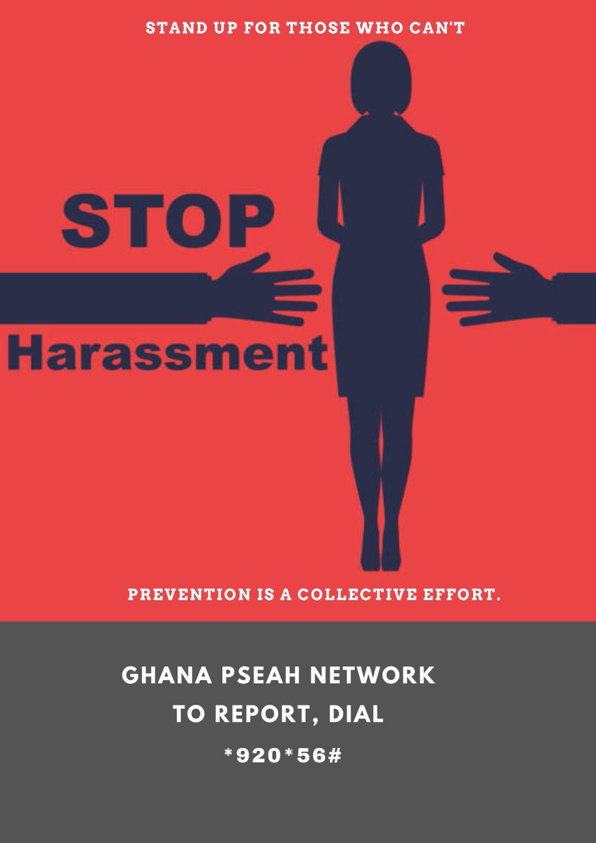 Speak out against SEAH, whether it’s happening to you or to someone else

#GhanaPSEAHNetwork #Seekforhelp
#Thereisnosexforaid #SpeakOutNow
#Healthcaremustbesafecare #StopSEAHnow