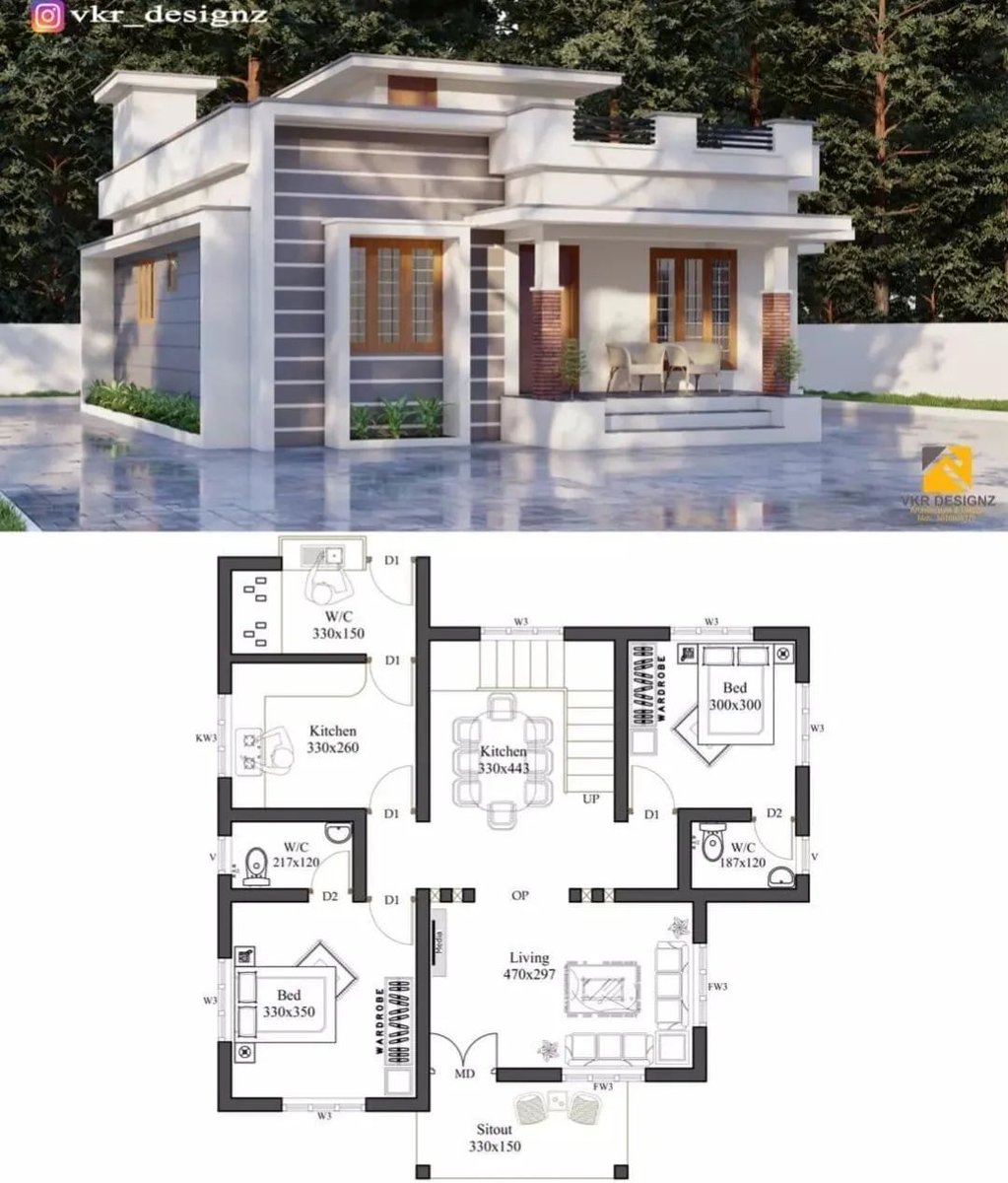 HomeideasIdea's tweet photo. Budget Home Exterior with plan https://t.co/OK10kkVShz