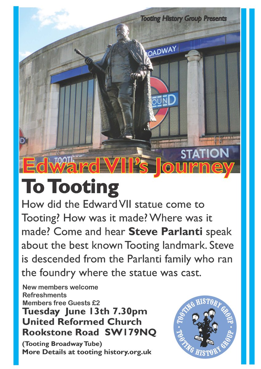 This Tuesday 7.30 come and find out about Edward V11's famous statue #tooting #Statue #local history#tooting #Statue #localhistory