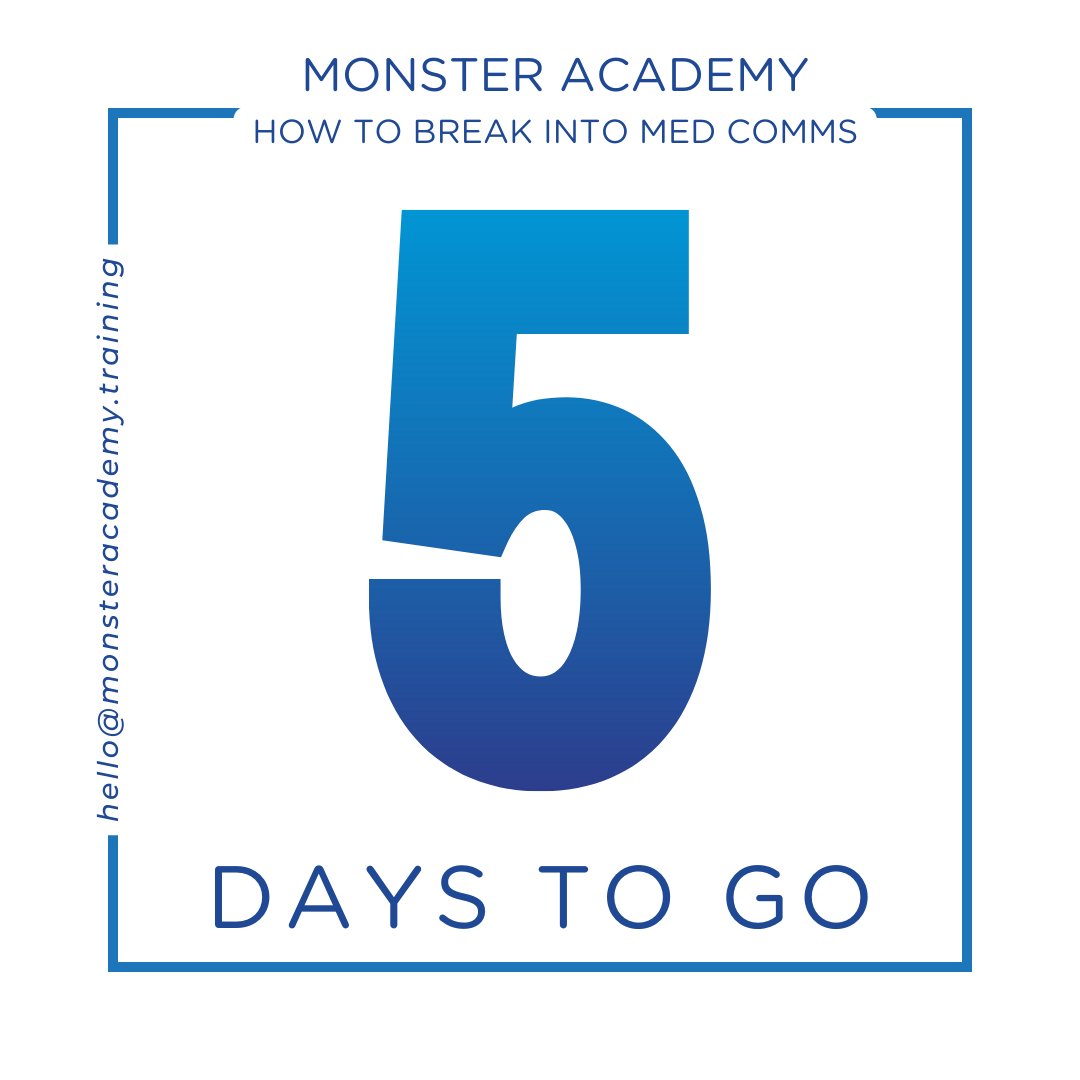 _MonsterAcademy's tweet photo. Only 5 days left until our exciting virtual event on June 14th!🎉
Connect with industry professionals and discover the limitless opportunities awaiting you in this dynamic field.🤝
Limited seats available: https://t.co/Q1FE5U2U7B
#medicalwriting #medcommsday #virtualevent https://t.co/HTEiK8NMYA