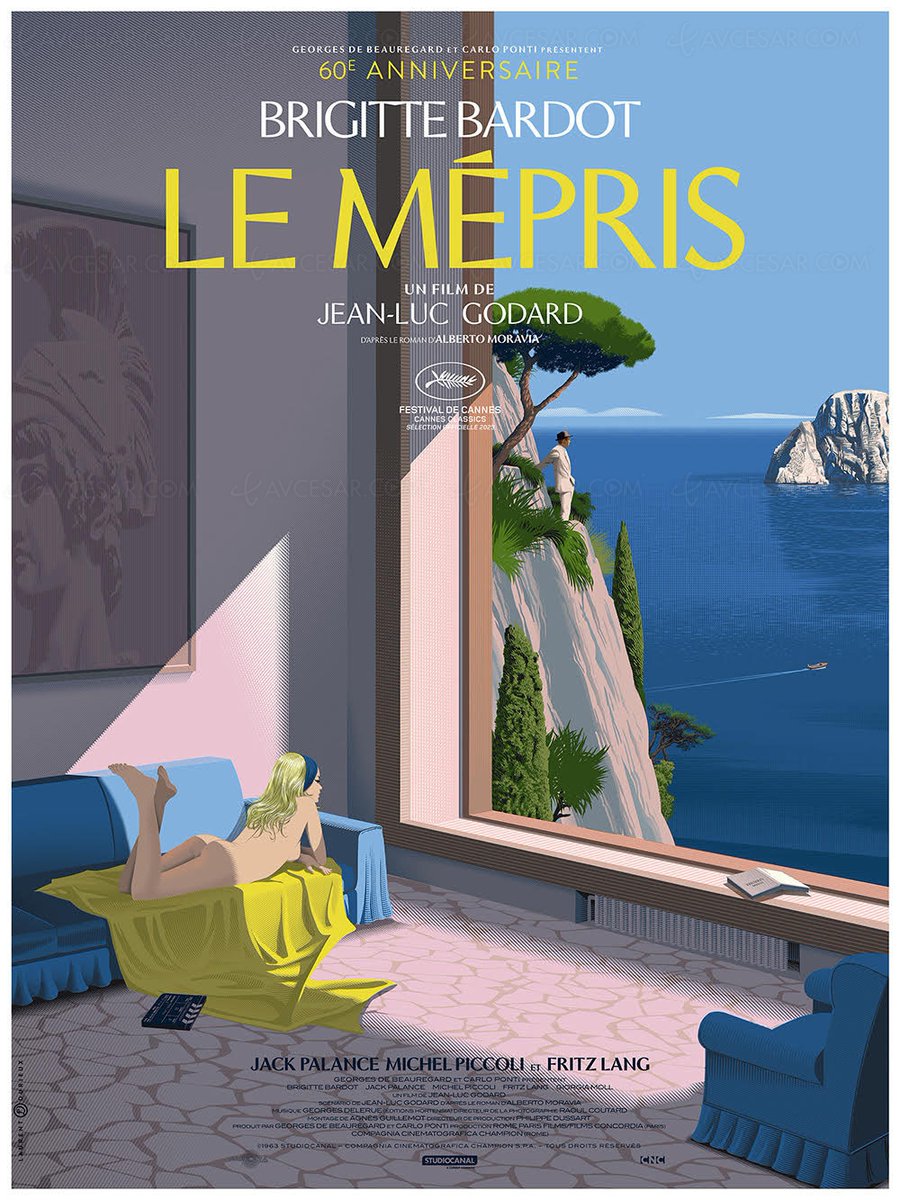 Avcesar's tweet photo. Copie entièrement restaurée pour le premier 4K UHD du Mépris de Godard #4K #UHD #BrigitteBardot #MichelPiccoli #Godard @StudiocanalFR @hiventy #JBThoret https://t.co/Yxm1uV4nnO https://t.co/dH86BkhIaB