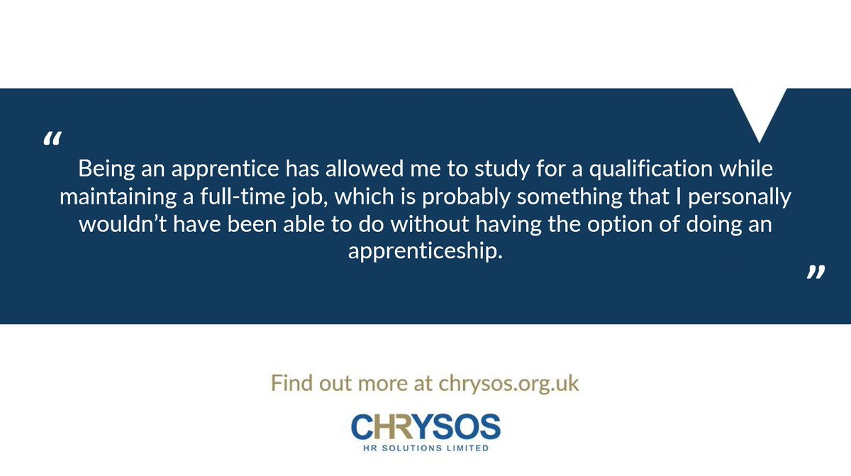 If you decide to undertake an #apprenticeship through #cHRysosHR, you will benefit from 1-1 support and guidance from our experienced tutors, as well as achieving a CIPD qualification! Check out how an apprenticeship has benefited some of our apprentices: bit.ly/3ZHh7sw