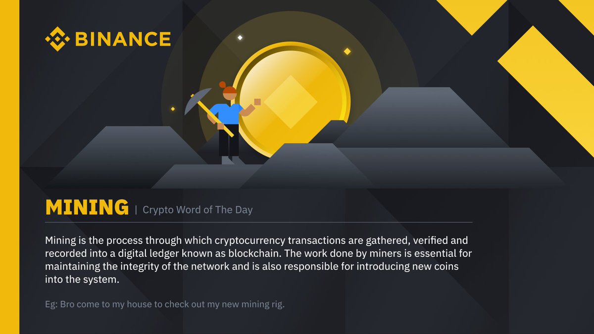 Our crypto #WordOfTheDay is mining ⤵️