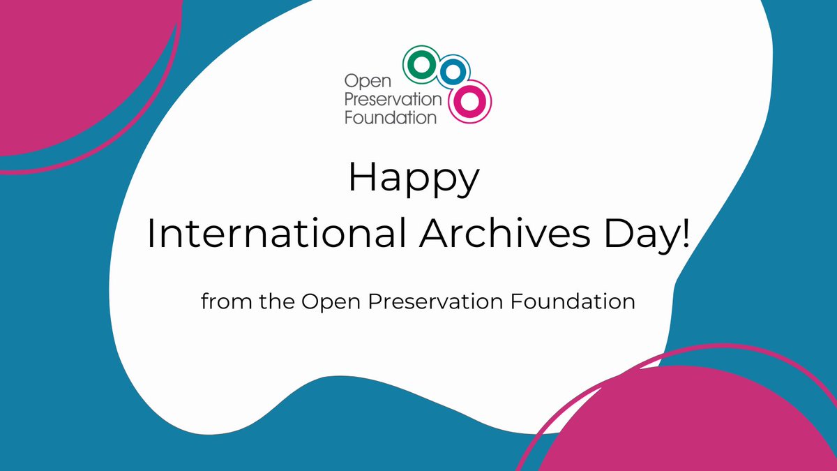 It’s International Archives Day! Here's to all the archives out there doing amazing work in #DigitalPreservation, and a special shout-out to our archival members! #IAD2023 #digipres