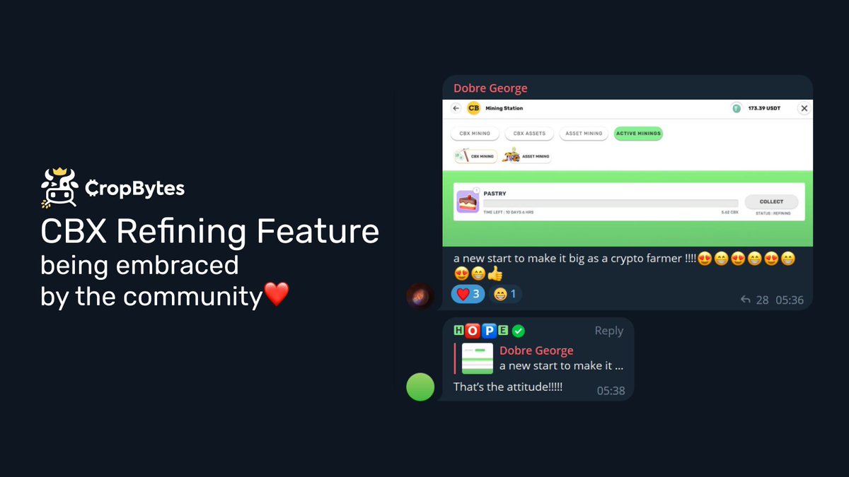 🧵
CBX Refining 🪓

We’re thrilled to announce the launch of CBX Refining, the result of 4+ years of user data and  valuable community feedback. We strongly believe in building a sustainable economy which is capable of growing as the game and players grow.💹
