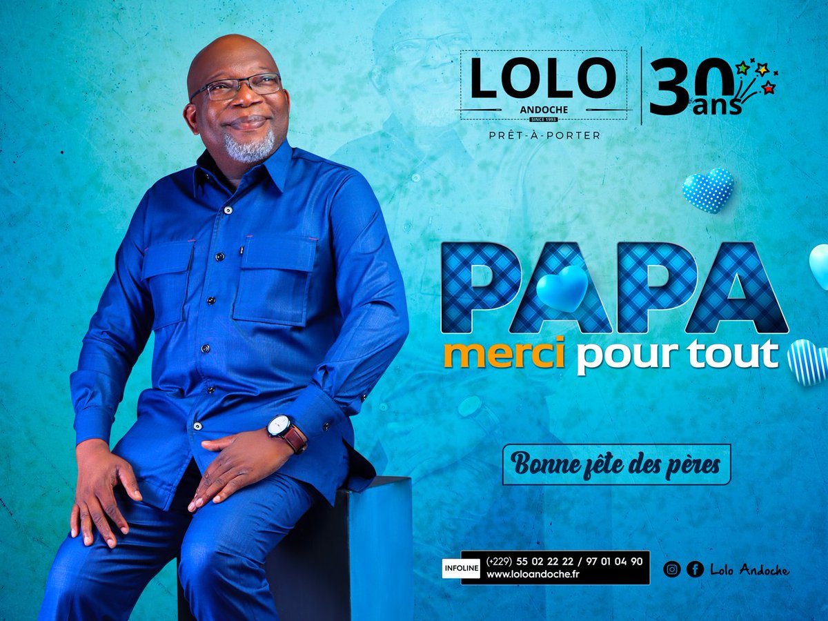 LoloAndoche's tweet photo. Pour Pa-pa rapluie ⛱️ qui nous donne un abri fort et solide 😇..
Nous avons donc créé une nouvelle capsule pour les honorer, les célébrer mais surtout pour leur dire :
" MERCI POUR TOUT PAPA🫶"
⛔Articles déjà disponibles dans tous nos rayons.

#loloandoche #fêtedespères #mode https://t.co/AUlRVgS1Ru
