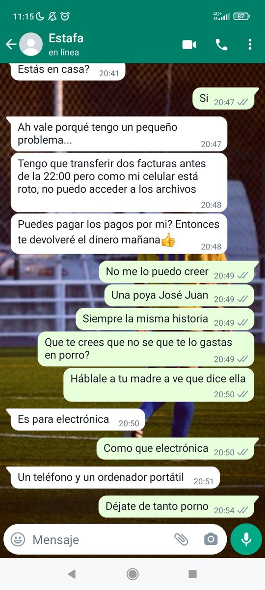 tetitasmcaphe's tweet photo. Cuidado con esta estafa por WhatsApp que prolifera en Andalucia la buena, la occidental. https://t.co/couR7kqBj0