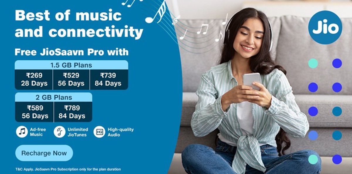 Jio introduces exciting plans with Jio Saavn Pro subscription for music lovers