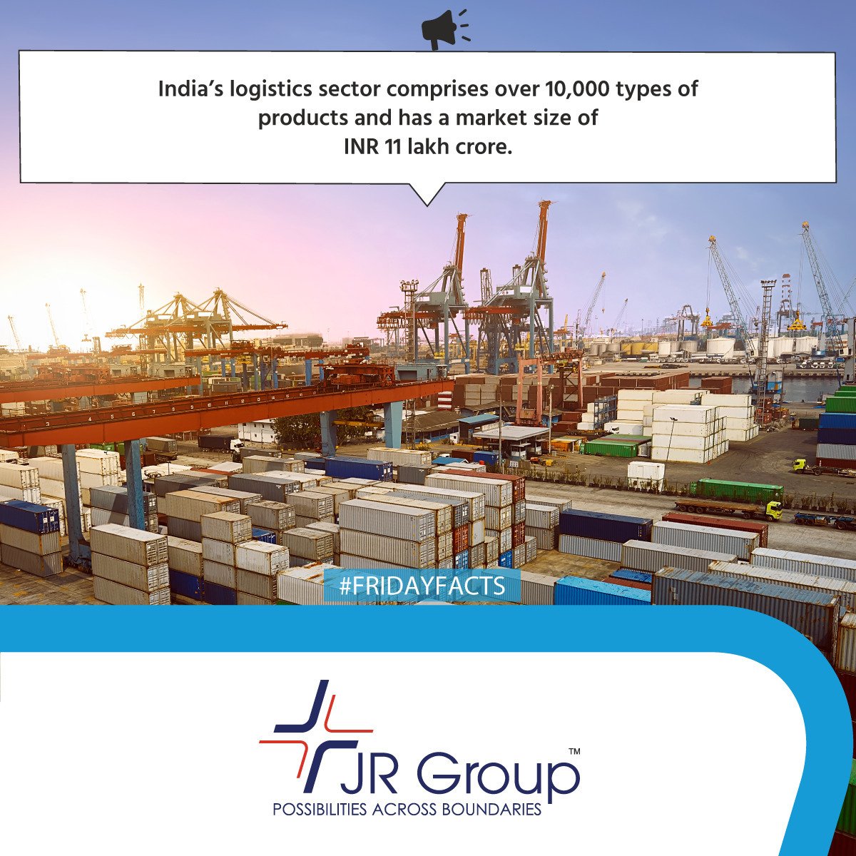 That's a crazy number!

#Possibilitiesacrossboundaries #JRgroup #Possible #India #FridayFacts #Facts #Shipping #Logistics #Roadlines #Transport